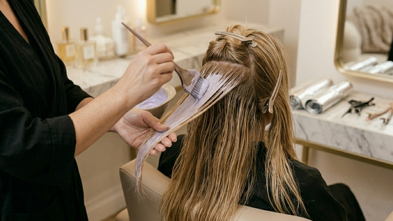 professional scalp massage treatment by hairstylist for healthy hair growth in salon